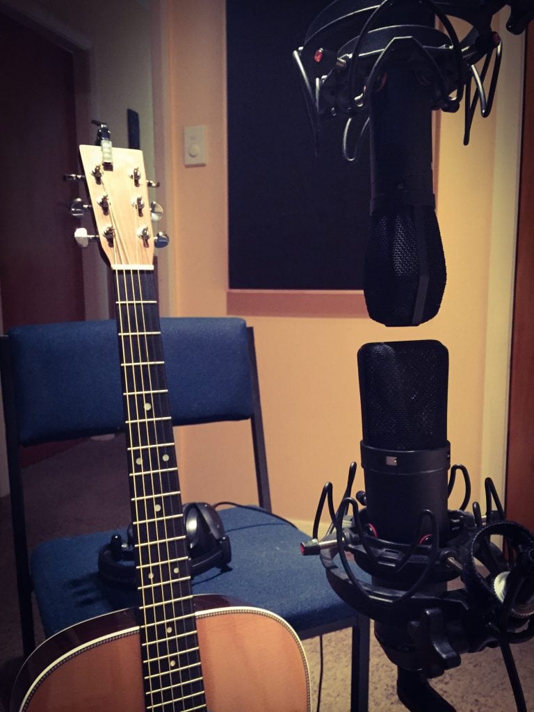 Recording guitars at Todd Bush Studio